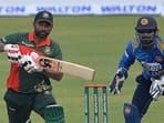 Tamim Iqbal plays a shot