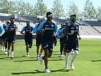 The Indian cricket team trains ahead of the WTC final. 