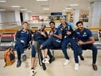 Team India members on their way back to India