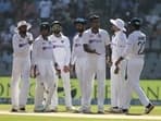 India's Ravichandran Ashwin celebrates the dismissal of New Zealand's skipper Tom Latham on the third day of the 2nd Test match between India and New Zealand, at Wankhede Stadium, in Mumbai on Sunday.&nbsp;