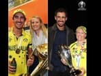The split image posted by the ICC on Instagram that shows Mitchell Starc and his wife Alyssa Healy with their World Cup trophies.&nbsp;