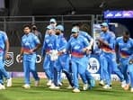 Delhi Capitals' players in action against Kolkata Knight Riders in IPL 2022