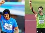 India javelin thrower Neeraj Chopra and Pakistan Arshad Nadeem