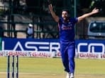 Deepak Chahar in action for Team India.