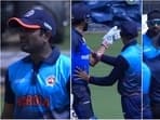 Ambati Rayudu and Sheldon Jackson in heated exchange