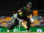 Australia's Matthew Wade plays a shot