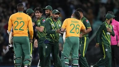 Pakistan stayed in contention for a spot in the final with a 33-run win in a rain-curtailed match against South Africa