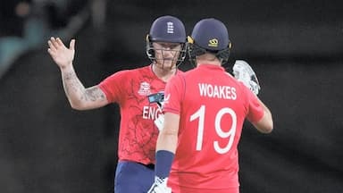 Ben Stokes and Chris Woakes saw England over the line as they beat Sri Lanka by four wickets to secure a spot in the semi-finals of the T20 World Cup