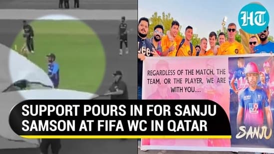 SUPPORT POURS IN FOR SANJU SAMSON AT FIFA WC IN QATAR