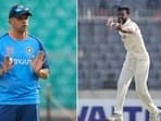Jaydev Unadkat (R) shared a special chat with Rahul Dravid before the Bangladesh Test