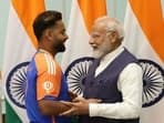 Rishabh Pant and PM Narendra Modi shared a moment during the felicitation ceremony after T20 World Cup, 