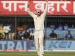 Australia's Nathan Lyon acknowledges the crowd after taking eight wickets 