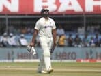 India's captain Rohit Sharma walks back to pavilion after his dismissal during the second day of third cricket test match between India and Australia in Indore, India, Thursday, March 2, 2023. (AP Photo/Surjeet Yadav)