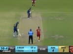 Rahul Tewatia bats against Sam Curran in IPL 2023