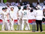 Australia's Ashleigh Gardner looks on after taking the wicket of England's Sophie Ecclestone during day five of the first Women's Ashes test match at Trent Bridge
