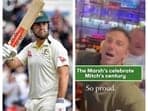 Mitchell Marsh's family broke into wild celebrations as soon as he reached his century