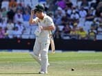 Australia's David Warner walks off the field after losing his wicket during the 3rd Ashes Test