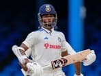 India's Yashasvi Jaiswal scores runs on day one of the second Test against West Indies 