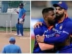 Kohli teased Pandya with an animated gesture in the nets