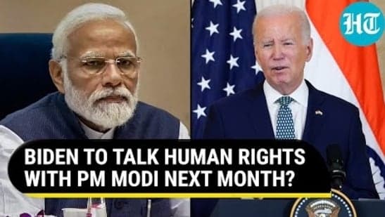 BIDEN TO TALK HUMAN RIGHTS WITH PM MODI NEXT MONTH?