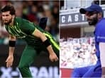 Shaheen Afridi during the T20 World Cup last year (L); File photo of Jasprit Bumrah, who will make a comeback with Ireland T20Is later this week