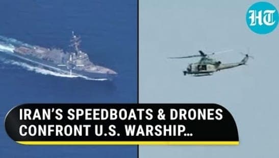 IRAN’S SPEEDBOATS & DRONES CONFRONT U.S. WARSHIP…