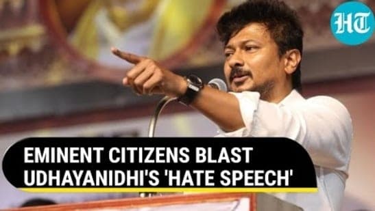 EMINENT CITIZENS BLAST UDHAYANIDHI'S 'HATE SPEECH'