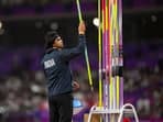 Neeraj Chopra during men's javelin throw final at the 19th Asian Games in Hangzhou, China