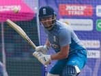 Jonny Bairstow during a practice session ahead of the ICC Men's Cricket World Cup 2023 match between England and South Africa, in Mumbai