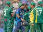 Mathews was visibly befuddled by Shakib's appeal