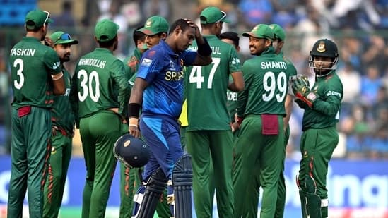 Sri Lanka lost to Bangladesh by three wickets in a match that was marked by Angelo Mathews became the first player in the history of men's and women's international cricket to be dismissed after being timed out. Sri Lanka were eventually all out for 279 and Bangladesh chased it down in a rather heated clash in Delhi.&nbsp;