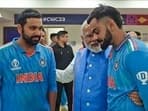 A video grab shows Prime Minister Narendra Modi consoling cricketers Rohit Sharma and Virat Kohli in their dressing room to raise their spirits after India's loss to Australia by 6 wickets in the World Cup 2023 final match at Narendra Modi Stadium in Ahmedabad