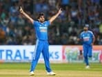 India's Ravi Bishnoi celebrates the dismissal of Australia's Aaron Hardie during the 5th T20I, at M. Chinnaswamy Stadium in Bengaluru
