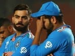 Virat Kohli and Rohit Sharma look dejected after losing the ICC Cricket World Cup final