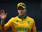 South Africa's David Miller acknowledges the Indian crowd during the 2023 World Cup