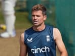 Hyderabad: England's James Anderson during a practice session ahead of the first test cricket match between India and England