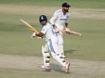 India’s Sarfaraz Khan and Ravindra Jadeja run between the wickets on Day 1 of the 3rd Test match against England 