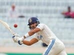 Ranchi: India's Dhruv Jurel plays a shot during the third day of the fourth Test cricket match between India and England