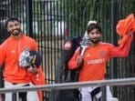 India's Rajat Patidar and Devdutt Padikkal during a practice session ahead of India vs England 5th Test