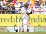 India's Devdutt Padikkal plays a shot on Day 2 of the 5th Test match against England, at Himachal Pradesh Cricket Association Stadium, in Dharamsala on Friday