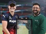 Ellyse Perry received a framed broken window as a gift.