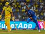 Mumbai: Mumbai Indians' Jasprit Bumrah bowls against Chennai Super Kings.