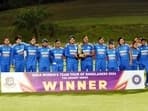 Indian team with the trophy