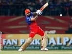 Virat Kohli plays a shot during the Indian Premier League (IPL) Twenty20 cricket match between Punjab Kings and Royal Challengers Bengaluru