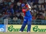 Delhi Capitals' Prithvi Shaw plays a shot during the Indian Premier League cricket match