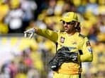Chennai Super Kings' wicketkeeper MS Dhoni in action.