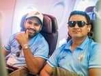 Rohit Sharma (L) with Piyush Chawla in a picture posted by the bowler on Instagram