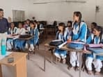 Students studying at secondary school in Prayagraj. (Pic is for representation)