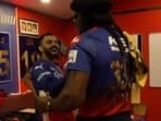 Virat Kohli and Chris Gayle were all fun and laughter inside the RCB dressing room