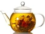 Blooming tea, which makes for a tranquil tea-drinking experience, is extremely popular today     